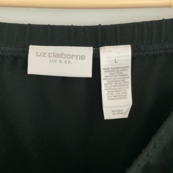 Liz Claiborne Two Piece Set-Black Cardigan and Skirt Size Large - Picture 5 of 11